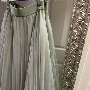 Sage green skirt